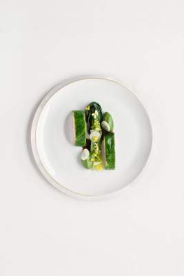 Plato del Restaurante Christophe HAY en Blois, restaurante gastronómico del Valle del Loira