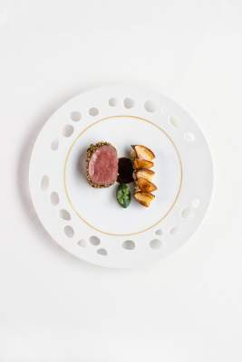 Plato del Restaurante Christophe HAY en Blois, restaurante gastronómico del Valle del Loira