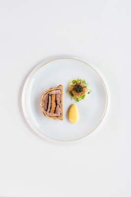 Plato del Restaurante Christophe HAY en Blois, restaurante gastronómico del Valle del Loira