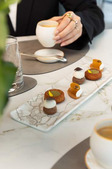 Dish at the Fleur de Loire Restaurant in Blois Hotel, Spa and Christophe Hay Restaurant